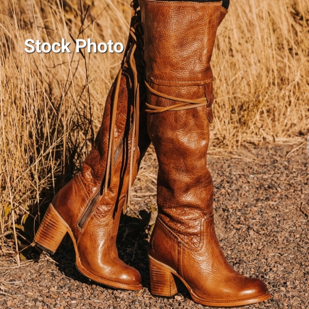 EUC Freebird Brock Over-The-Knee Boots in Cognac